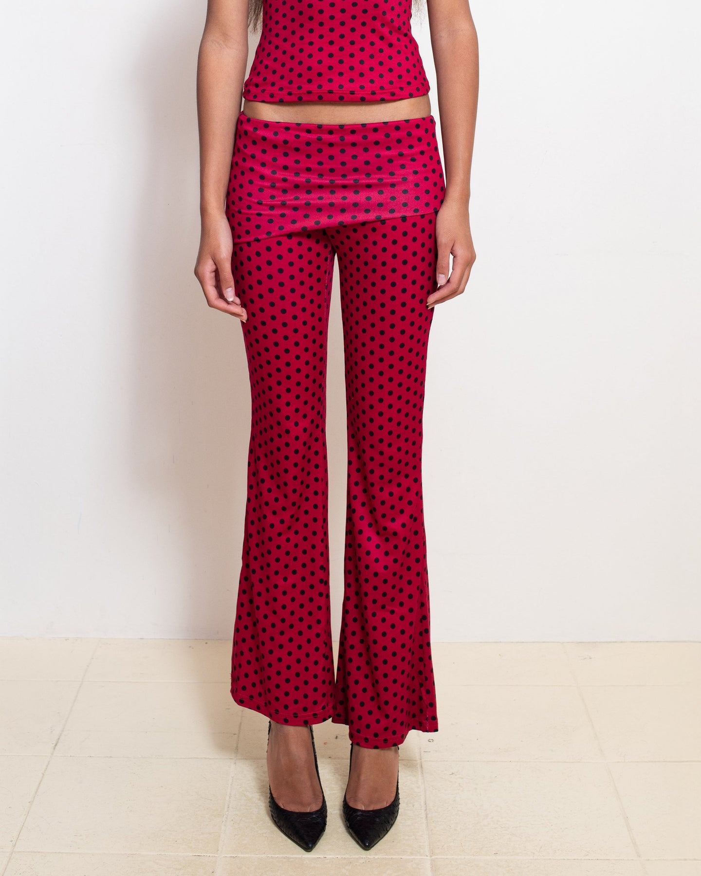 Red Polka Dot Thalia Pants